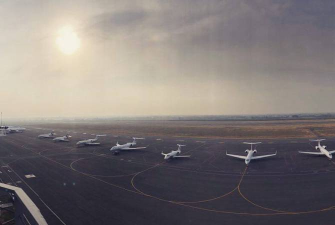 PHOTO: Dozens of presidential aircraft parked at Zvartnots airport as Yerevan transformed into 
Francophonie global capital October 11-12