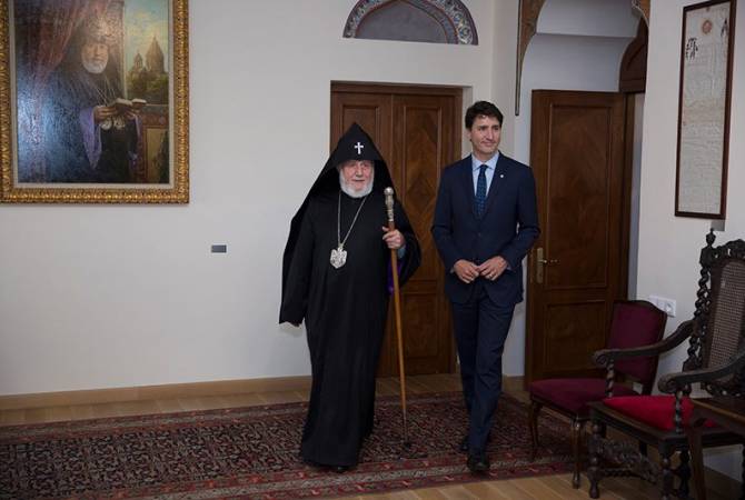 Canada will continue supporting Armenia at different platforms - Justin Trudeau meets with 
Catholicos of All Armenians
