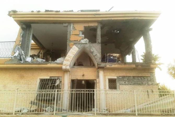 Une maison endommagée par une roquette palestinienne
