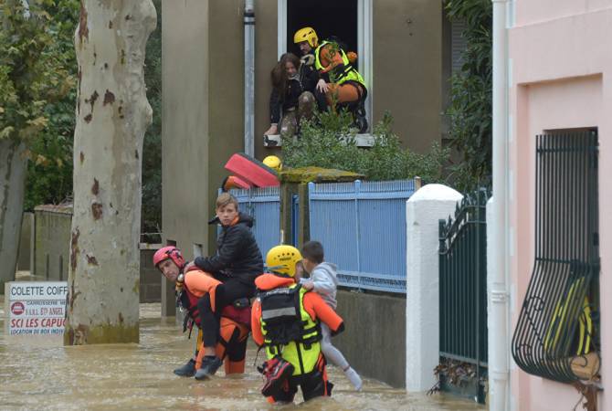 Ֆրանսիայի հարավում բնական աղետի ռեժիմ են մտցրել հեղեղումների պատճառով 
