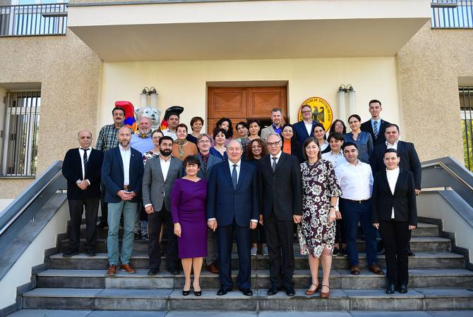 Le Président Armen Sarkissian a visité l’Ambassade d’Allemagne en Arménie 