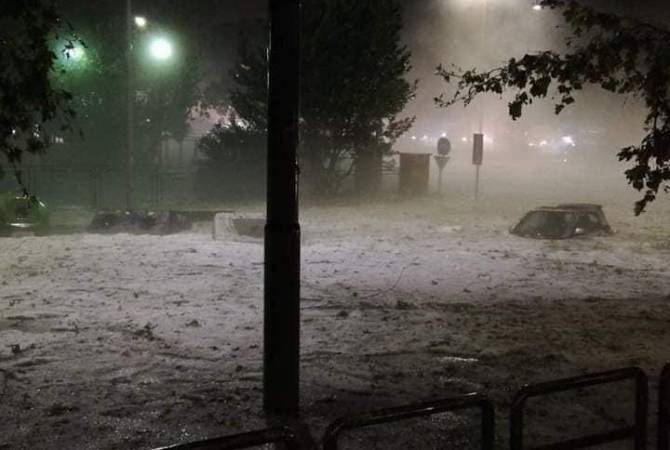 Հռոմում կարկտախառն անձրեւի պատճառով մետրոյի մի քանի կայարաններ ջրով են լցվել. ANSA
