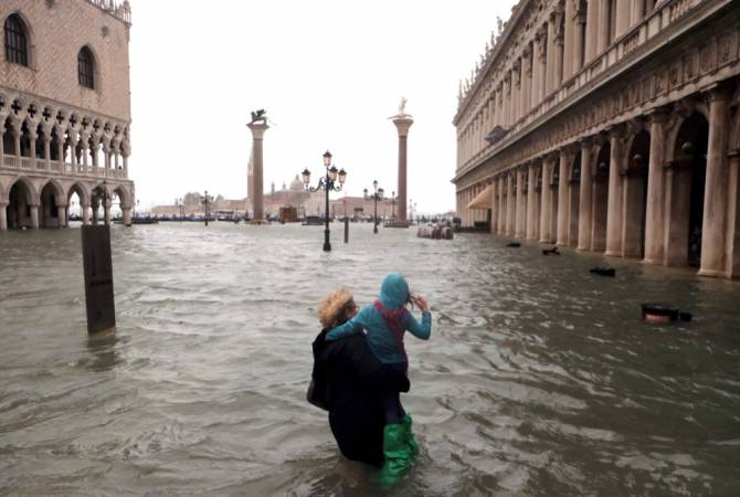 Հեղեղման հետեւանքով ջրի տակ Է անցել Վենետիկի մոտավորապես 75 տոկոսը
