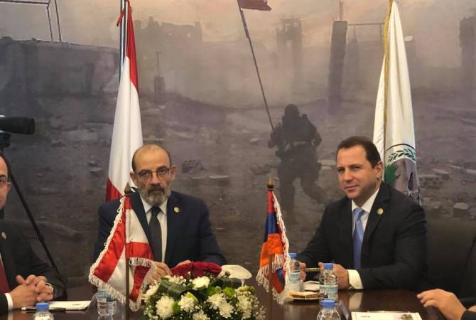 Acting defense minister Davit Tonoyan arrives in Lebanon on working visit