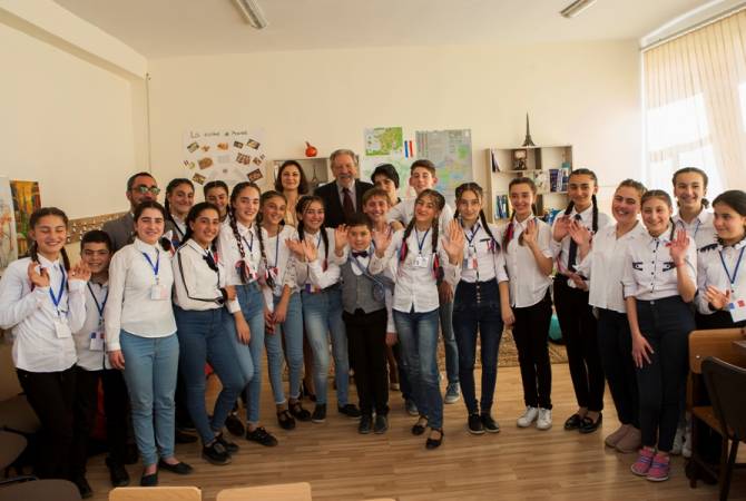 Charles Aznavour classroom inaugurated in Armenian town school through joint efforts of 
Stepan Gishyan Charity Foundation and French-Armenian Development Foundation