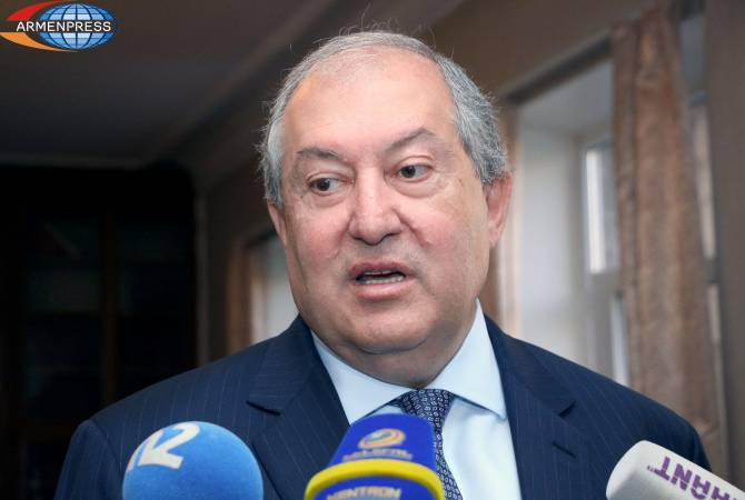 President Sarkissian says recent dramatic changes in Armenia are appreciated in the world
