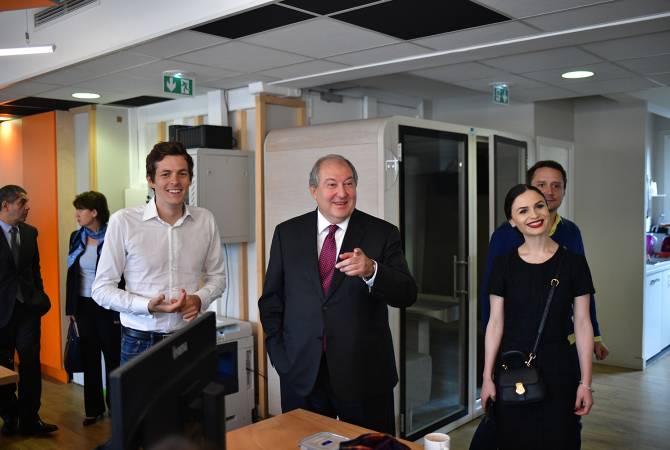 President Sarkissian, executives of THALES and OpenClassroms discuss cooperation prospects in 
Armenia