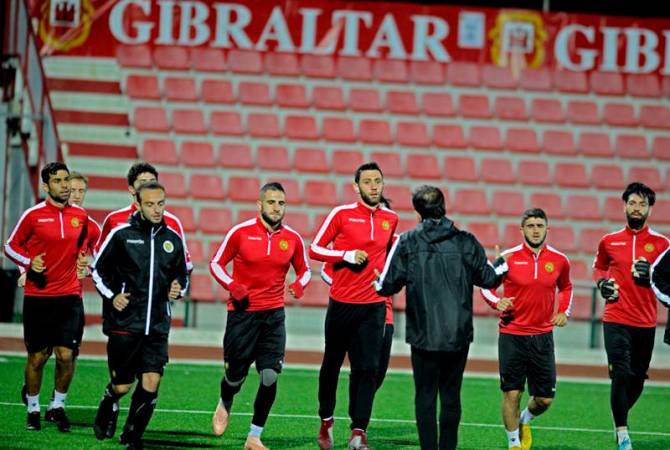 Rain, winds and AIRCRAFT: Armenian team in Gibraltar training in bizarre Victoria stadium 