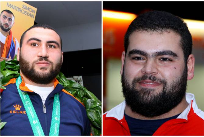 Pashinyan submits petition to President Sarkissian to award weightlifters Simon Martirosyan and 
Gor Minasyan