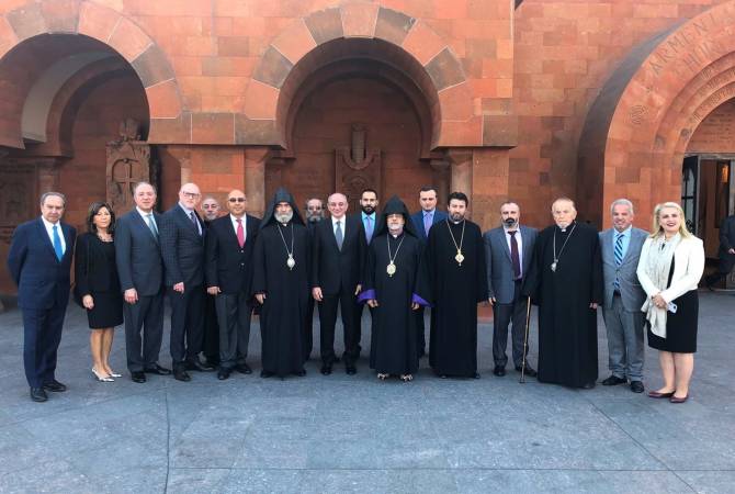 Artsakh’s president visits Armenian Church’s Western Diocese in LA and ARS 