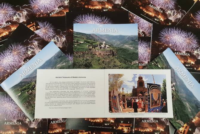 Booklet featuring ARMENPRESS photos presented at NATO headquarters 