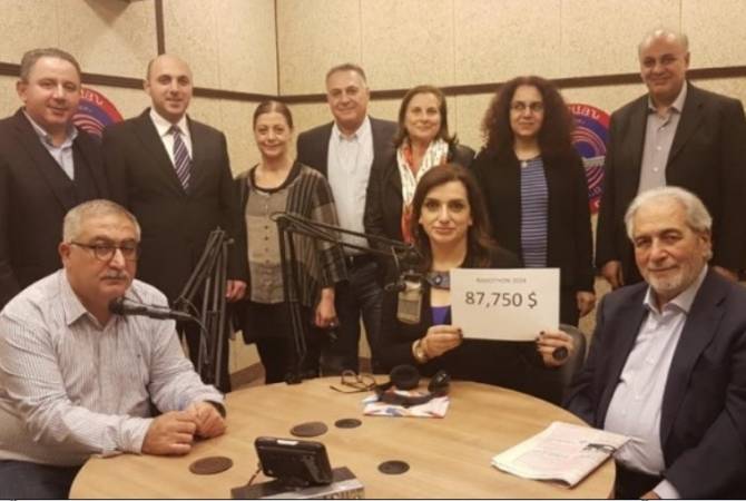 تبرع 87،750 دولار لصندوق «هاياستان» لعموم الأرمن بعد حملة إذاعية في بيروت من قبل إذاعة «صوت 
فان»