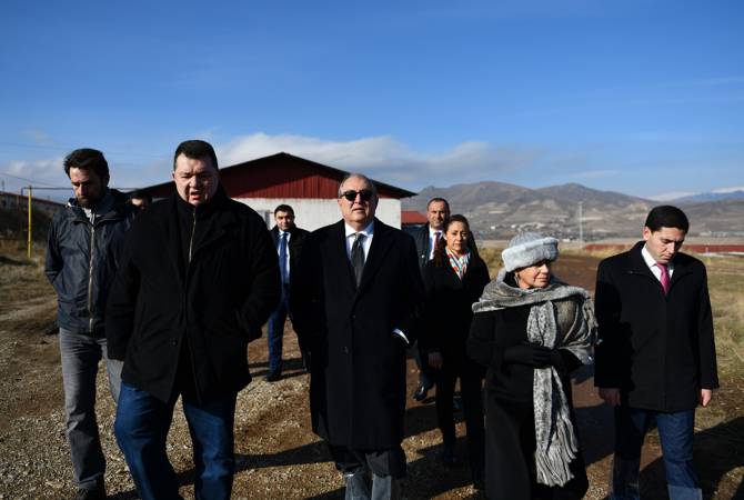 New culture will help to ensure new production quality and standards: President visits 
Agroholding Armenia LLC in Spitak