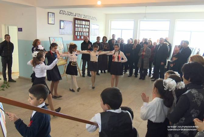 President of Artsakh visits village school 