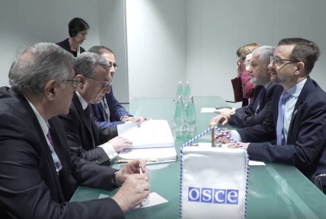 И.о. главы МИД Армении Зограб Мнацаканян встретился с генеральным секретарем ОБСЕ

