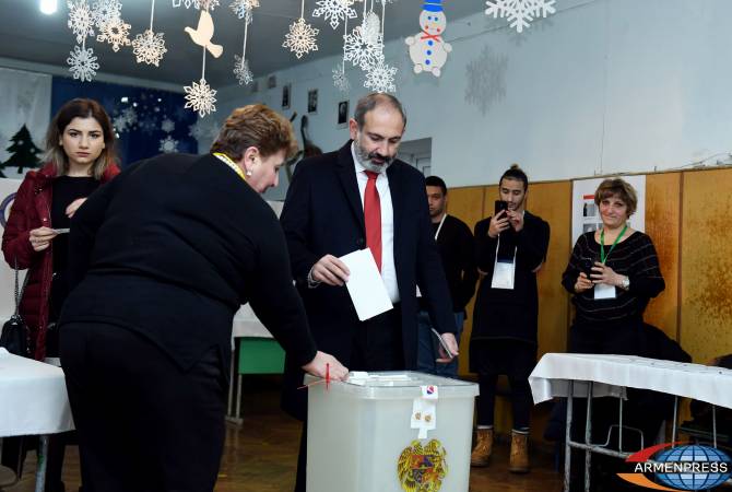 “C'est à l'issue des élections que se saura la principale force d'opposition au Gouvernement 
arménien”, a déclaré Nikol Pachinian au bureau de vote