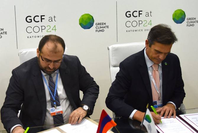 Signature de l’accord principal entre la République d’Arménie et la Fondation du Climat vert 