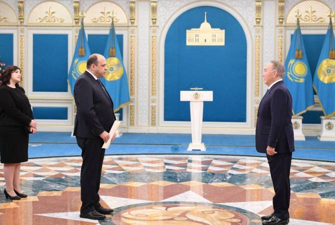 Armenian Ambassador presents credentials to President of Kazakhstan