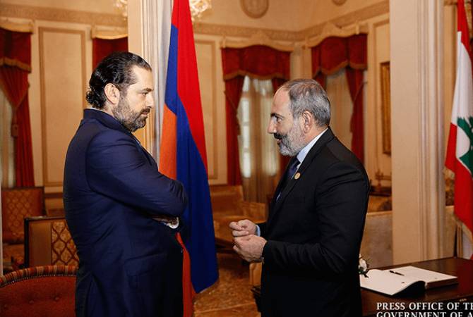 Lebanese PM Saad Hariri congratulates Nikol Pashinyan on victory of “My step” block