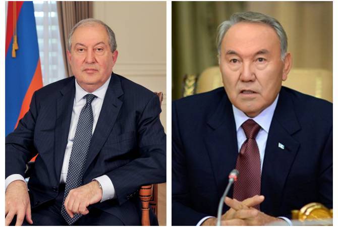 Le Président Armen Sarkissian a adressé un message de félicitations au Président du 
Kazakhstan Noursoultan Nazarbaïev 