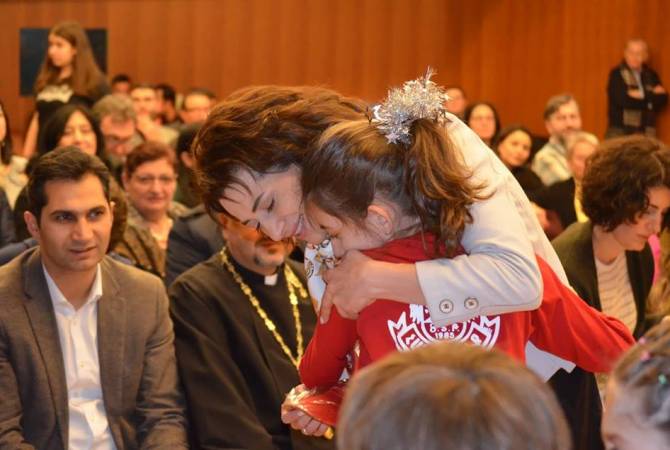 Armenian premier’s spouse concludes Switzerland visit at Topalian College graduation event 