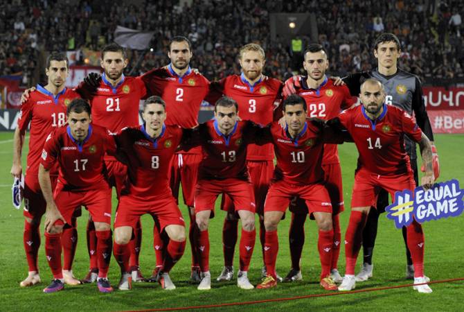 Armenia ranked 101st by FIFA 
