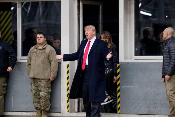 Trump visits US troops in Germany