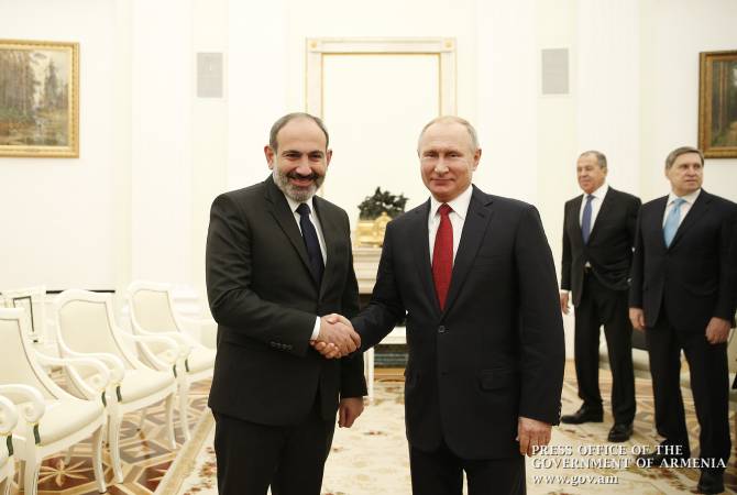 Pushinyan, Putin discuss issues of bilateral and multilateral cooperation  