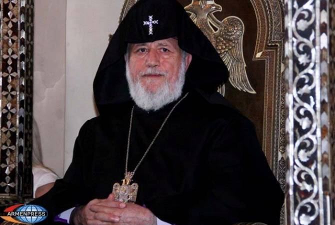 Message de félicitations du « Patriarche suprême et catholicos de tous les Arméniens» 
Garéguine II  