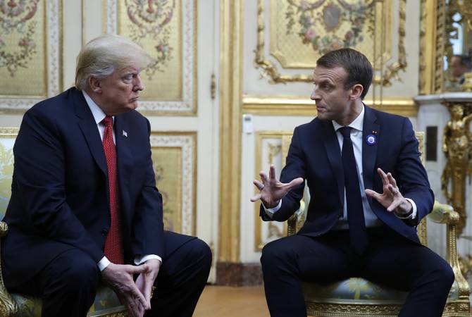Trump, Macron discuss situation in Syria over phone