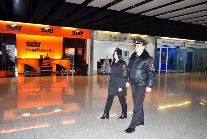 الشرطة العسكرية في أرمينيا ستقوم بخدمة دورية على مدار 24 ساعة بمطاري زفارتنوتس وكيومري 
الدوليين