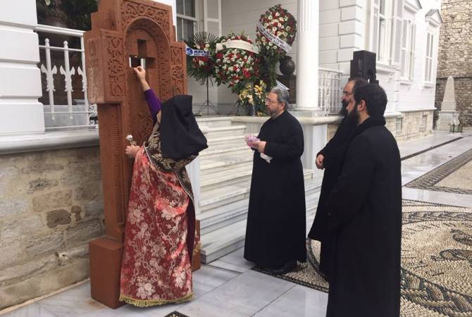 New cross-stones erected in yard of Armenian Patriarchate of Istanbul