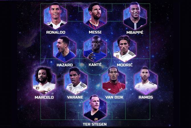 UEFA presents symbolic Team of 2018