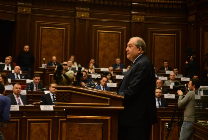 President Sarkissian outlines priority issues facing new Parliament and state bodies