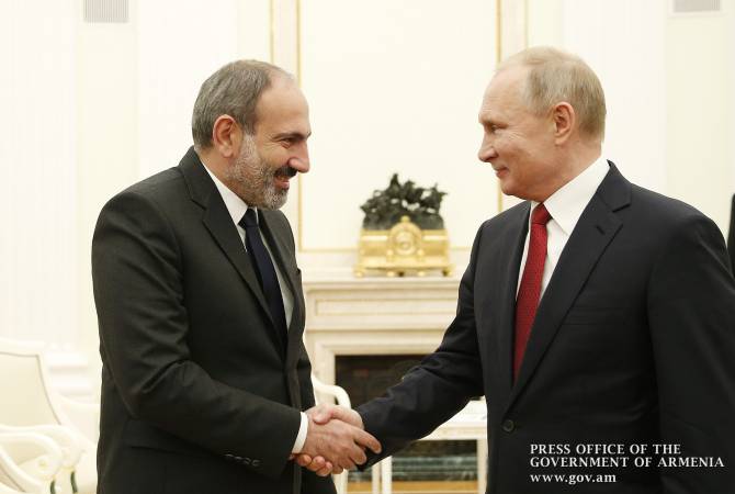 أتوقع أن يساهم حوارنا والعمل البنّاء المشترك بزيادة تعزيز الشراكة الحليفة بين روسيا وأرمينيا-بوتين يهنّأ 
باشينيان لتوليه منصب رئاسة وزراء أرمينيا-