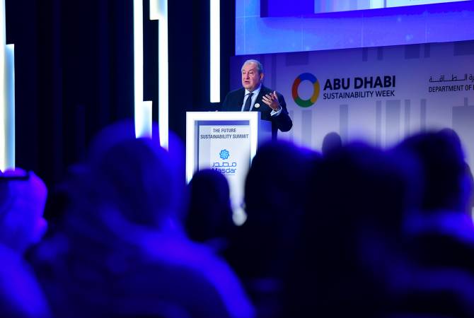 Ապրում ենք մի դարում, որտեղ նորարարությունները կառավարում են աշխարհը. ՀՀ 
նախագահն Աբու Դաբիի համաժողովում հանդես է եկել որպես գլխավոր բանախոս