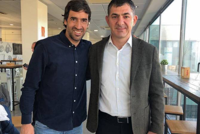Armenia head coach meets with retired Real Madrid legend Raul 