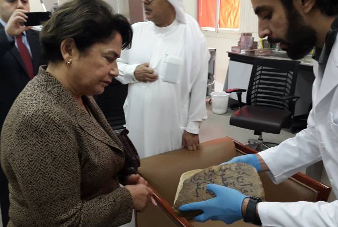 President’s wife visits Sharjah Institute for Heritage, suggests cooperation with Matenadaran 