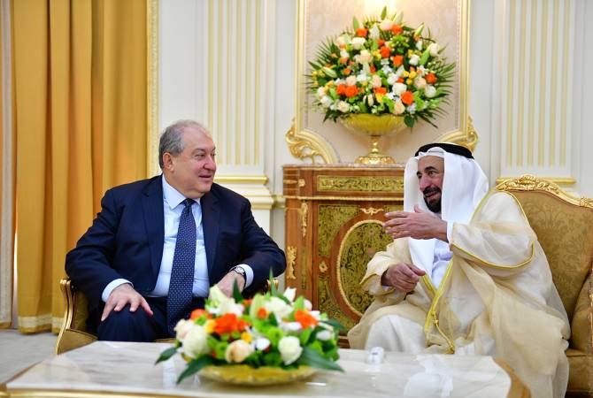 Armenian President, Ruler of Sharjah discuss ways of developing bilateral relations