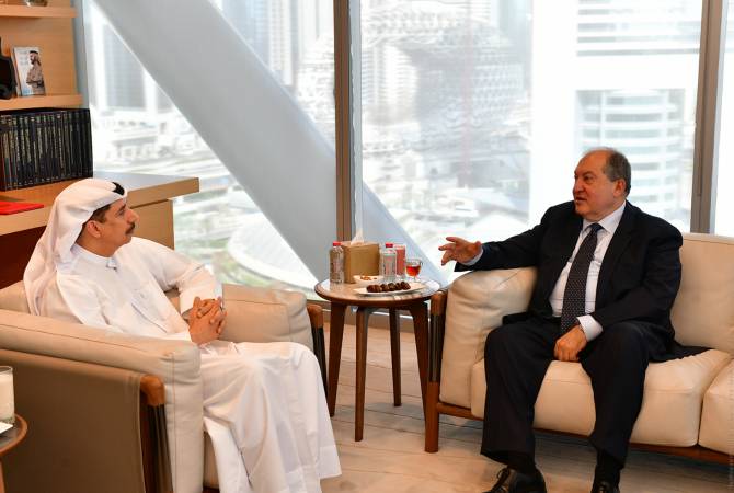 ՀՀ նախագահը հանդիպել է Դուբայի միջազգային ֆինանսական կենտրոնի կառավարիչ 
Իսսա Աբդուլֆաթթահ Կազիմի հետ