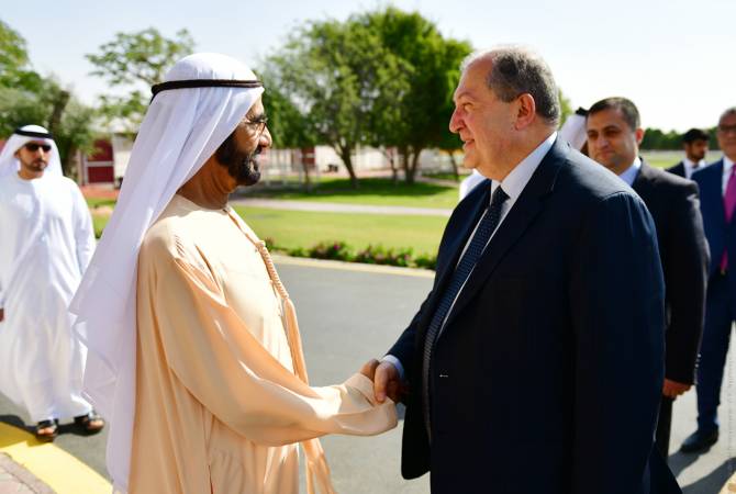 Armenian President meets with UAE Sheikh Mohammed bin Rashid Al Maktoum