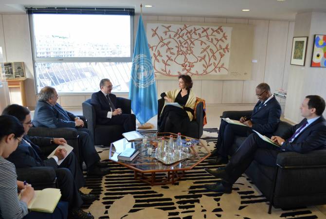 И.о. главы МИД представил генеральному директору ЮНЕСКО нового постоянного 
представителя Армении при ЮНЕСКО