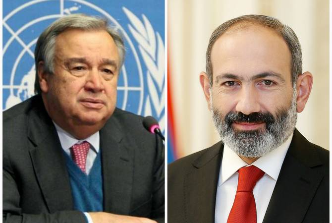 فخامتكم تفضلوا بقبول تهانيي لتعيينكم رئيس وزراء أرمينيا- رسالة الأمين العام للأمم المتحدة أنطونيو 
غوتيريس لرئيس الوزراء الأرميني نيكول باشينيان-