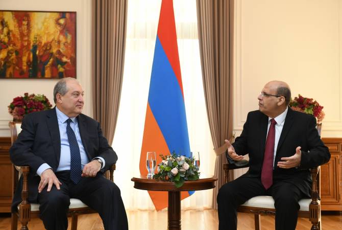 ՀՀ նախագահը հայ-եգիպտական փոխշահավետ գործակցության 
շարունակականության  համոզմունք է հայտնել  