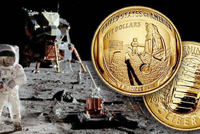 В США представили юбилейные монеты к 50-летию высадки американцев на Луну