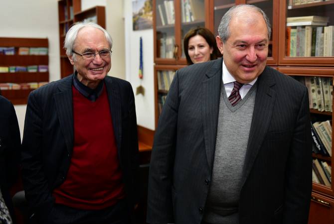 Le Président arménien Armen Sarkissian a participé à la célébration de l’anniversaire de Tigran 
Mansourian