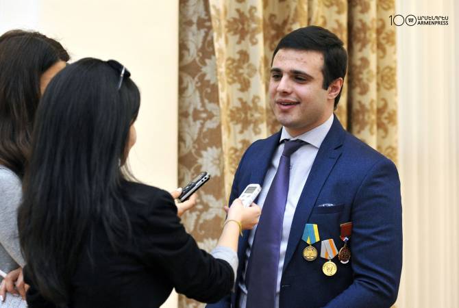 ‘Return to life and feel appreciated’: Wounded soldier Gor Darmanyan works at Presidential 
Office