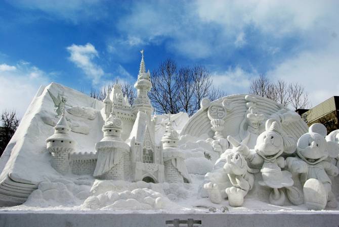 В Японии начался ежегодный фестиваль скульптур из снега и льда