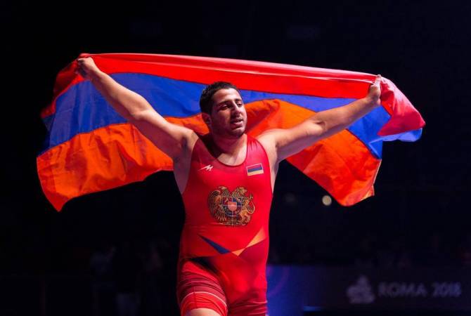 أعضاء المنتخب الأرميني للمصارعة في الأسلوب الحر يحصدون أول الميداليات في البطولة الدولية التي 
تقام في إيران