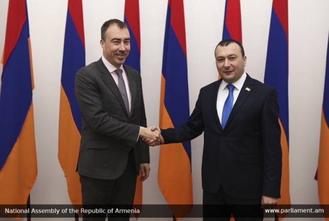 Vice Speaker of Armenian parliament discusses issues related to Armenian-EU relations with EU 
official
